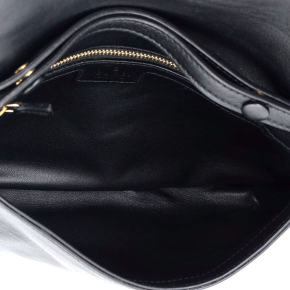 Gucci Blondie NM Chain Flap Bag Leather Small Black - Picture 5 of 8